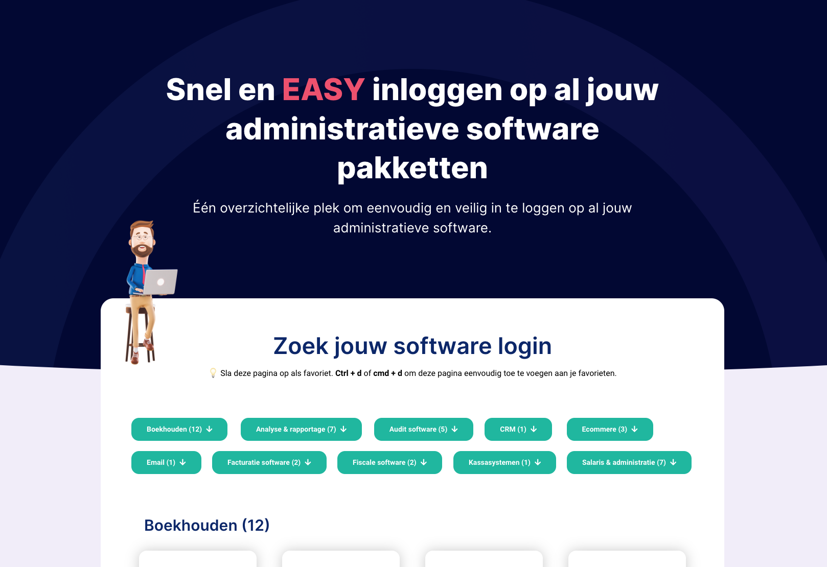 Inloggen op al jouw administratieve software pakketten- easy-login